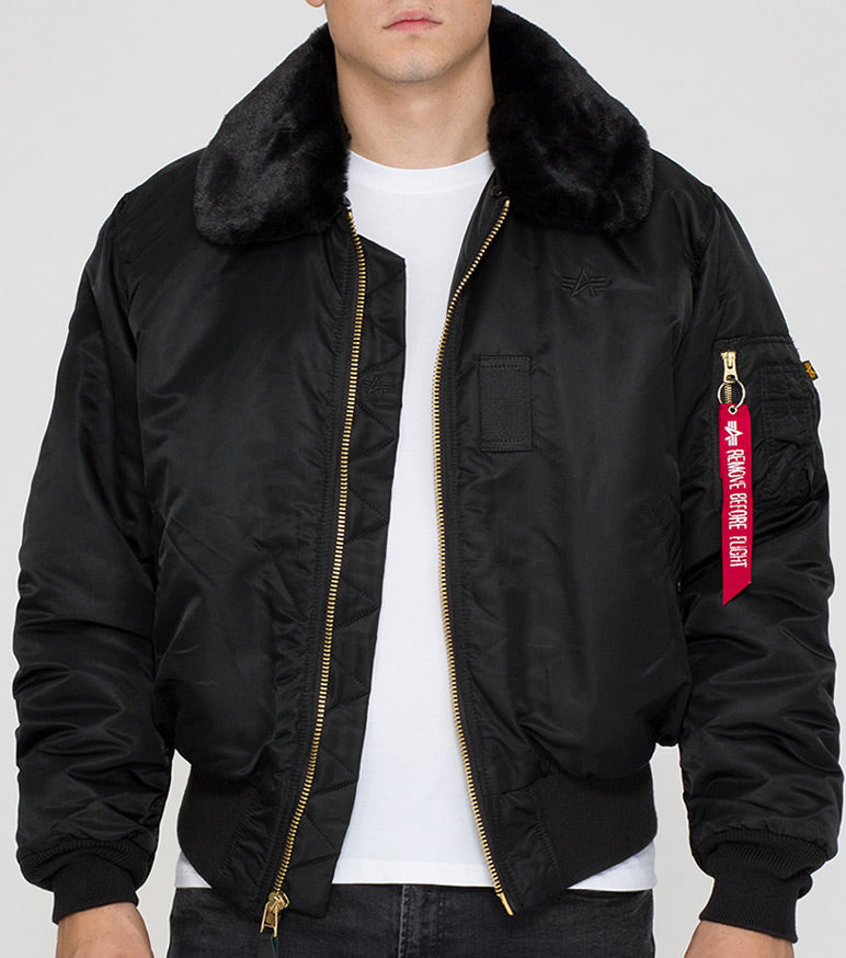 ALPHA B15 FLYING JACKET - BLACK