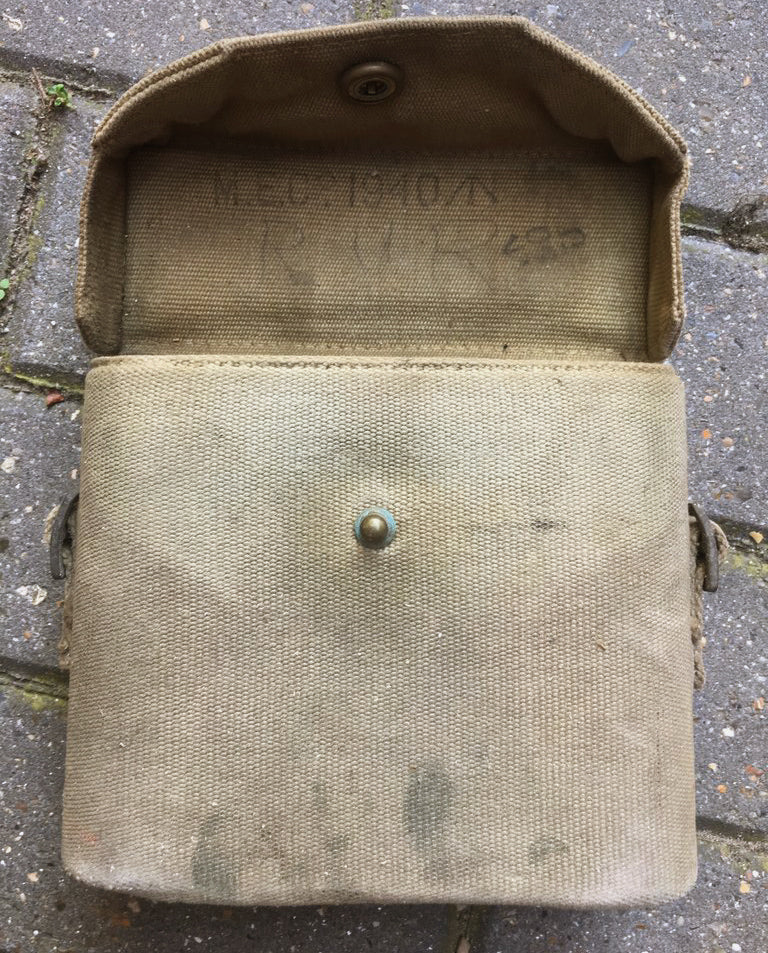 1937 PATTERN KHAKI BINOCULAR CASE GRADE 1 WWII-DATED