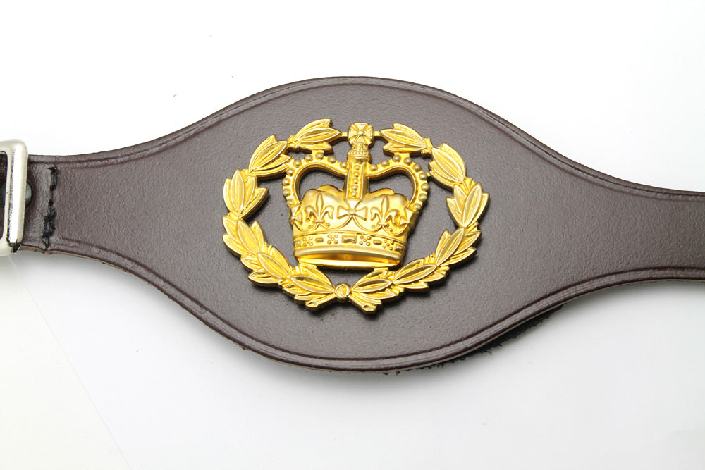 LEATHER STRAP RQMS CROWN AND LAUREL