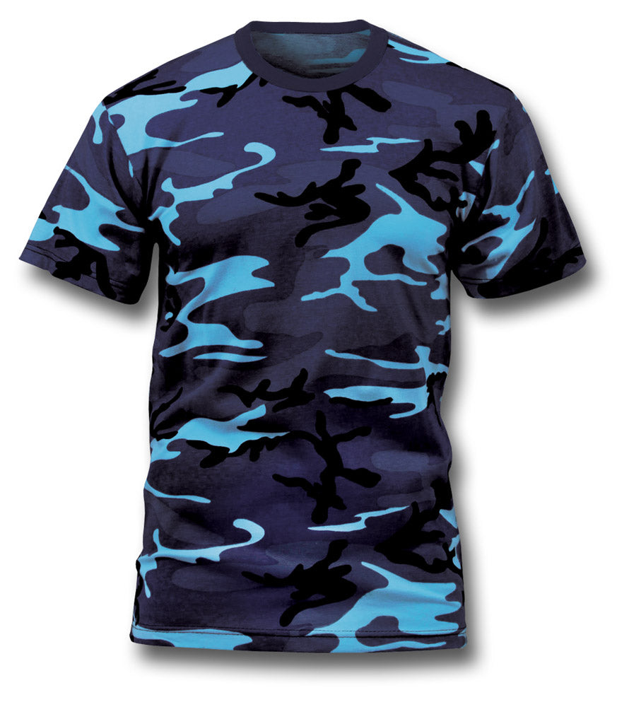 USA CAMMO T-SHIRT - SKY BLUE