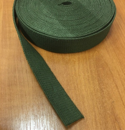 1" GREEN COTTON WEBBING - Silvermans
 - 1