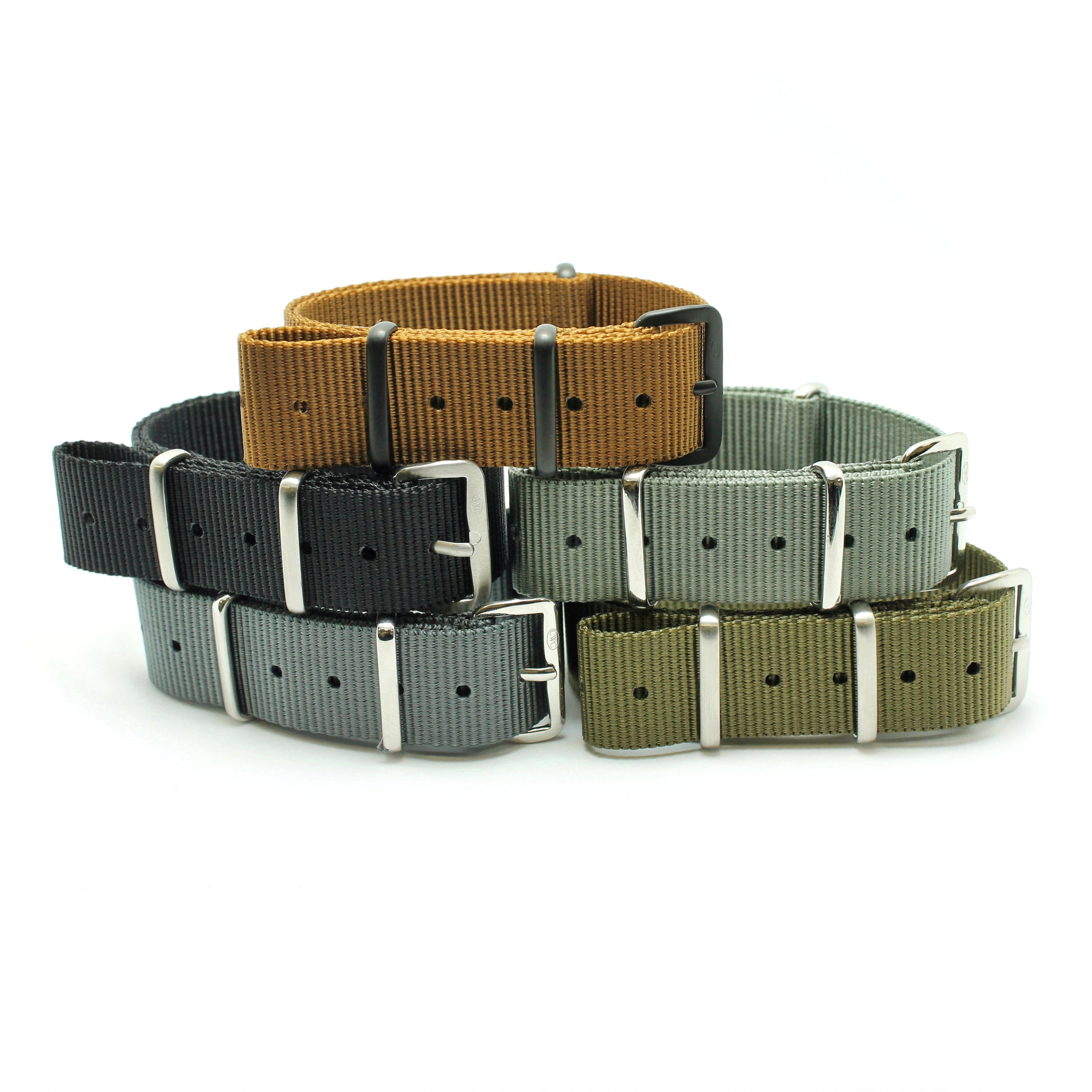 CABOT MILITARY WATCH STRAPS - various colours piled up