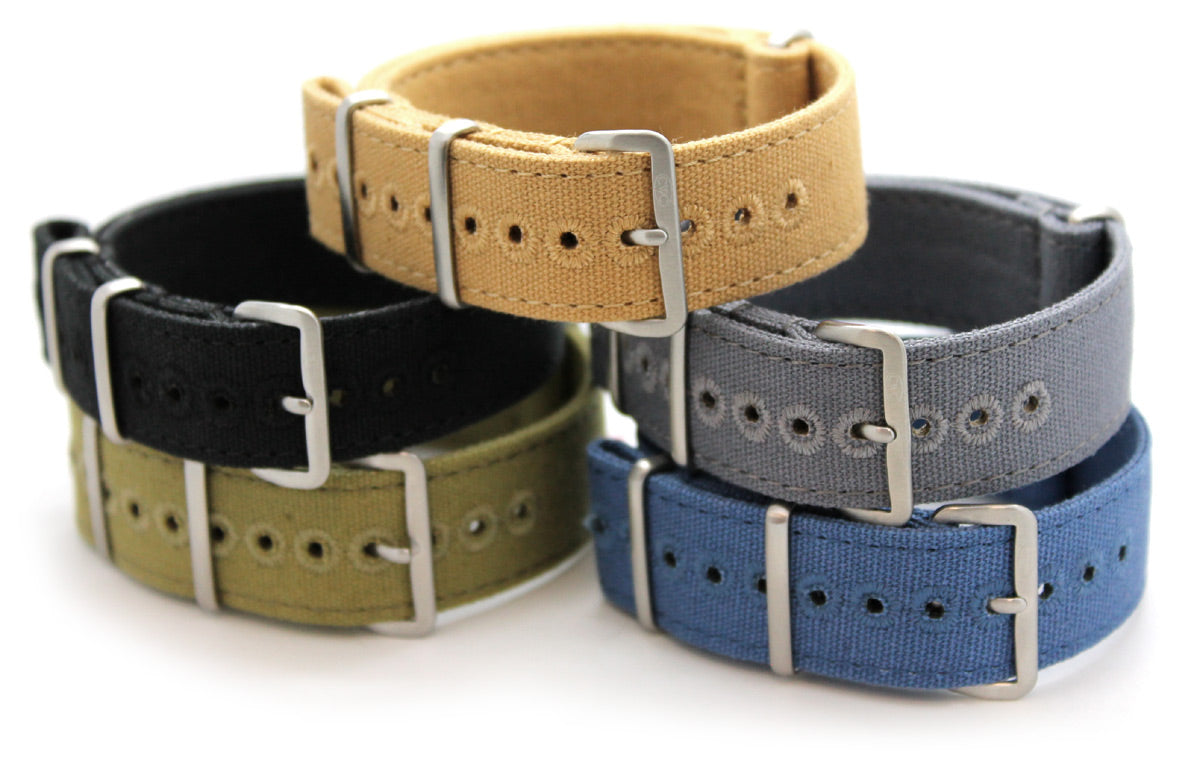 CWC VINTAGE CANVAS NATO STRAP - ALL COLOURS