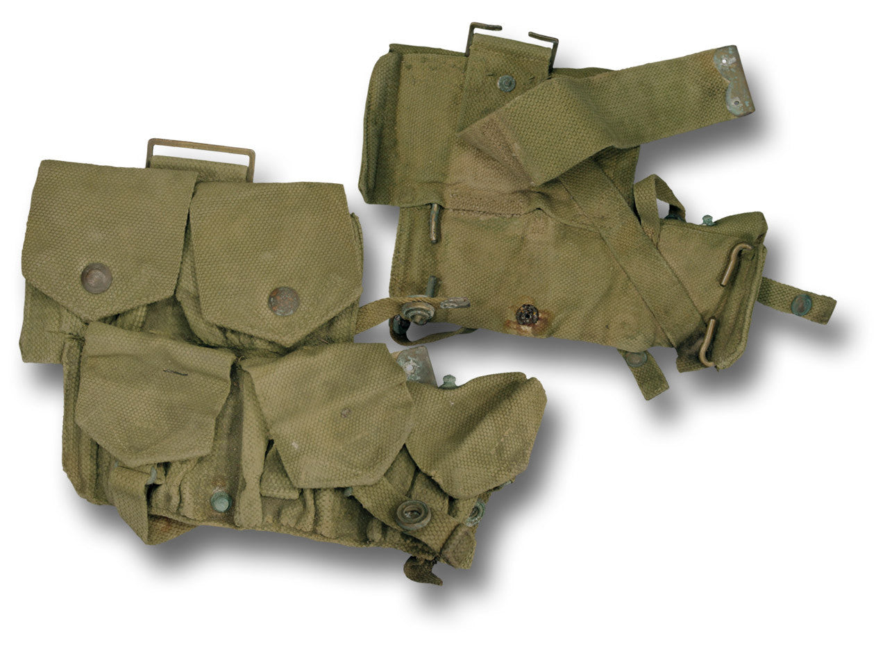 WWI KHAKI POUCH LEFT AND RIGHT