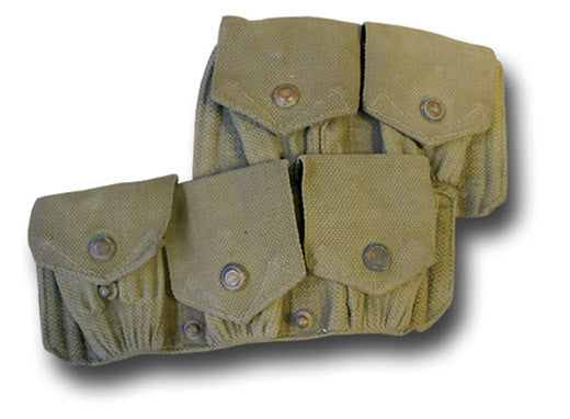 WWI KHAKI POUCH LEFT AND RIGHT