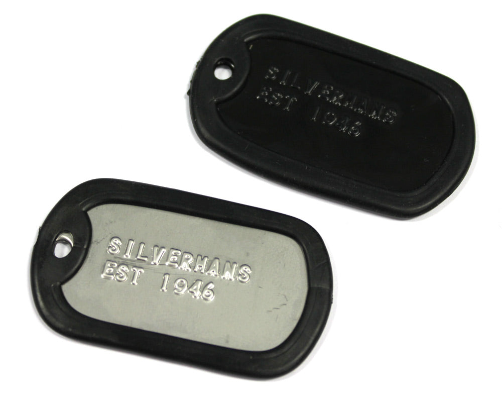 PAIR CLASSIC USA DOG TAGS, WITH STAMPING