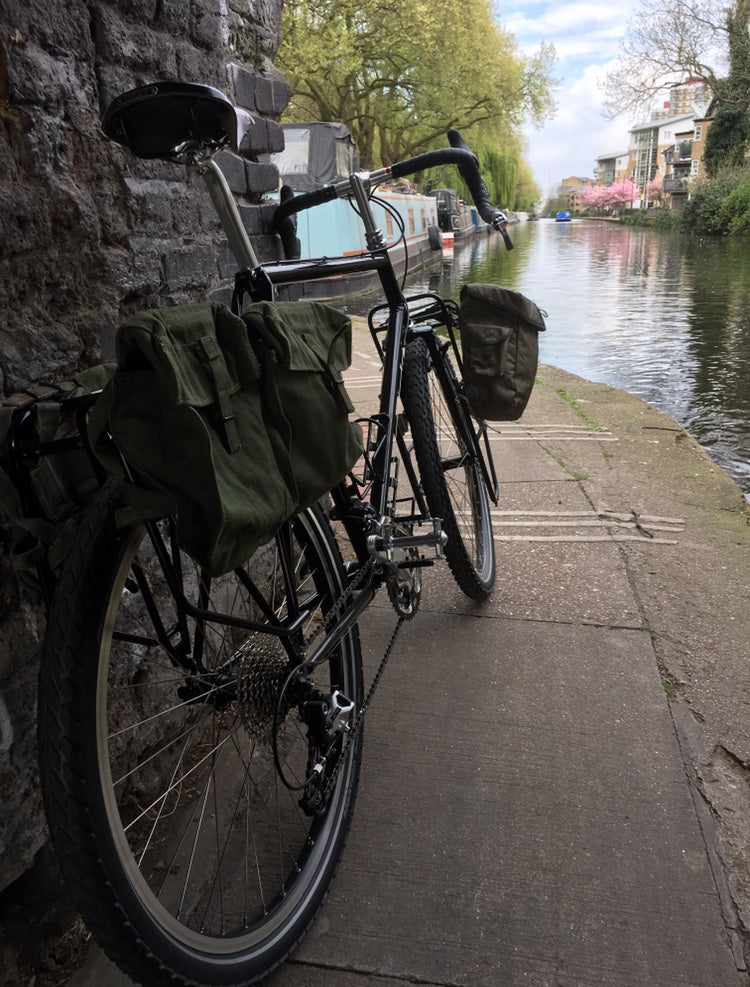 CANVAS REAR BICYCLE PANNIERS Silvermans