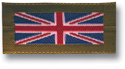 UNION JACK BADGE GREEN BORDER