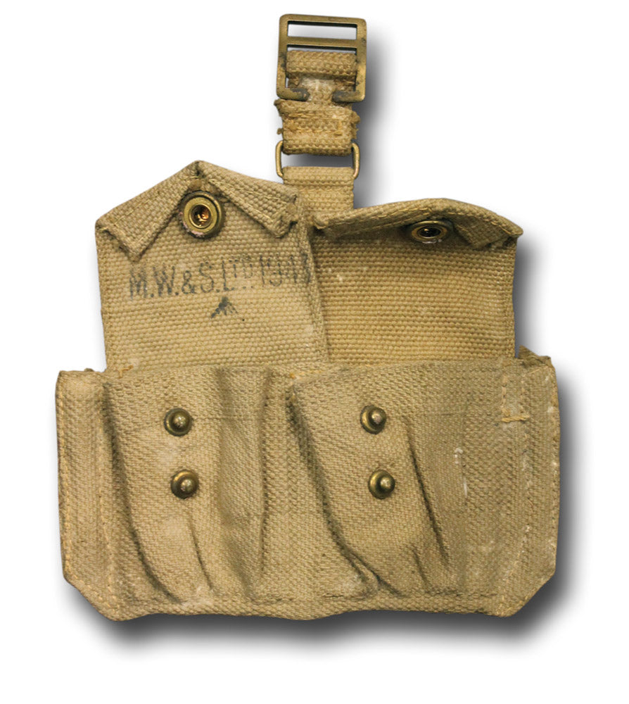 1943 BRASS DOUBLE AMMO POUCH