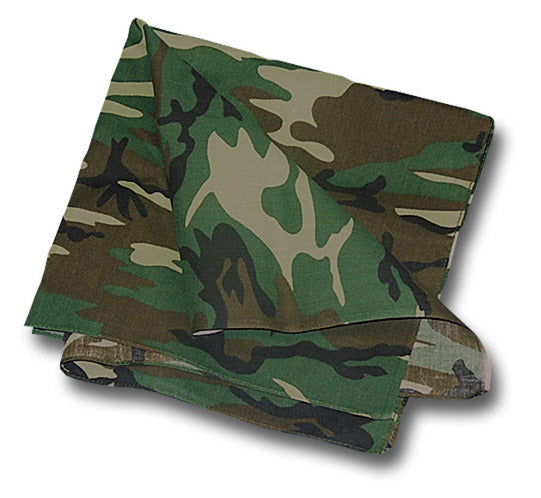 USA BANDANNA - WOODLAND CAMMO