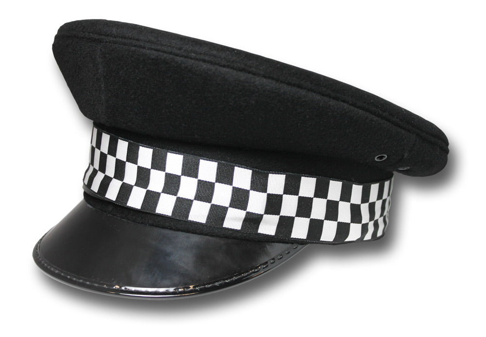 POLICE CAP WITH CHECK BAND