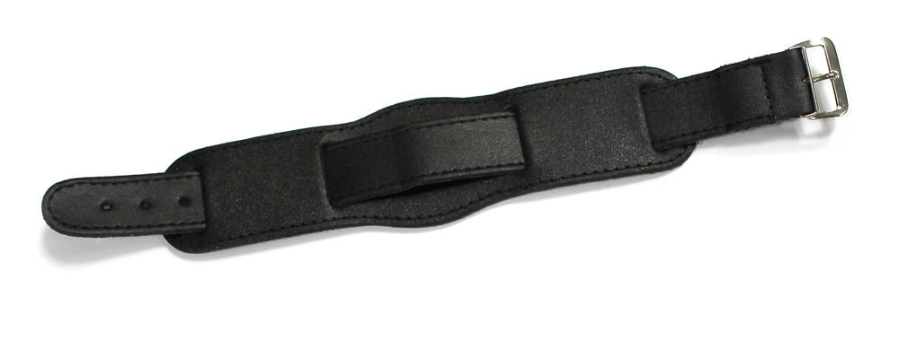 MILITARY LEATHER WATCH STRAP - BLACK 20MM