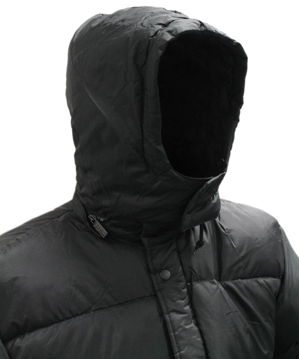 FEATHER DOWN INSULATED PADDED LONG JACKET - HOOD UP