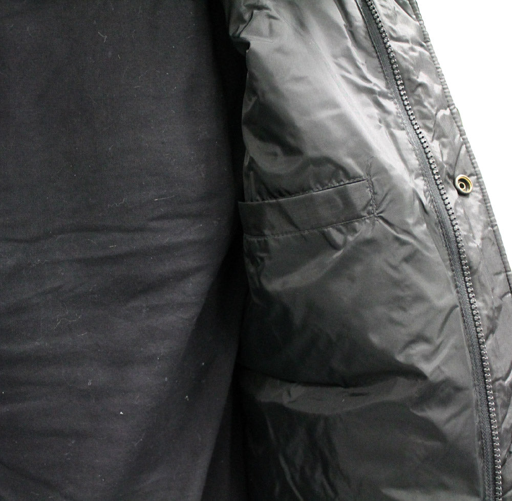 FEATHER DOWN INSULATED PADDED LONG JACKET - INSIDE POCKET