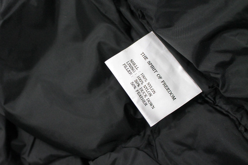 FEATHER DOWN INSULATED PADDED LONG JACKET - LABEL