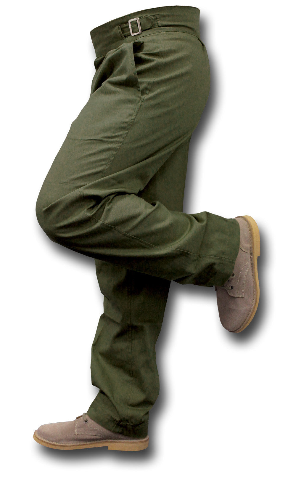 X OVER BELT TROUSERS - GREEN