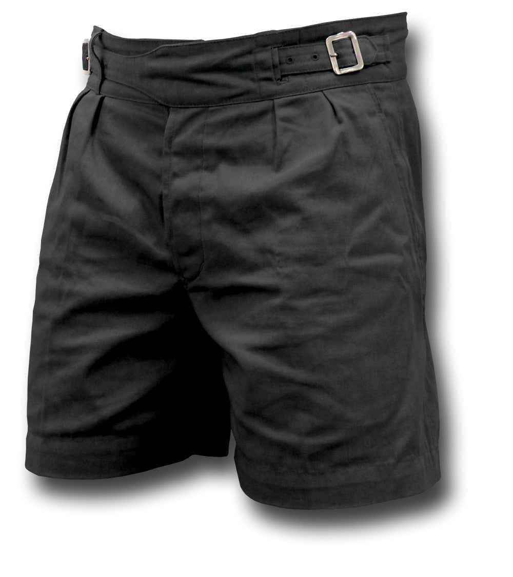 X OVER BELT SHORTS - BLACK