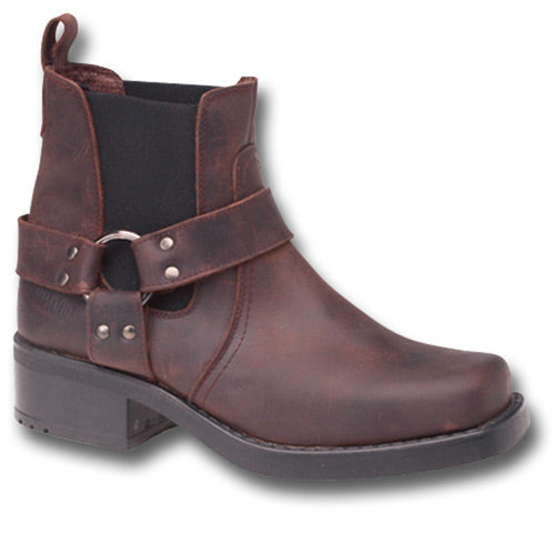 WOODLAND LOW HARLEY BOOTS - BROWN