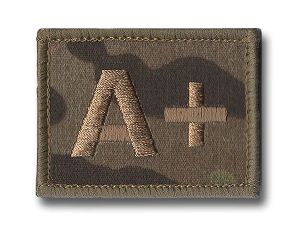 BLOOD GROUP PATCH/BADGE - MULTICAM, A+