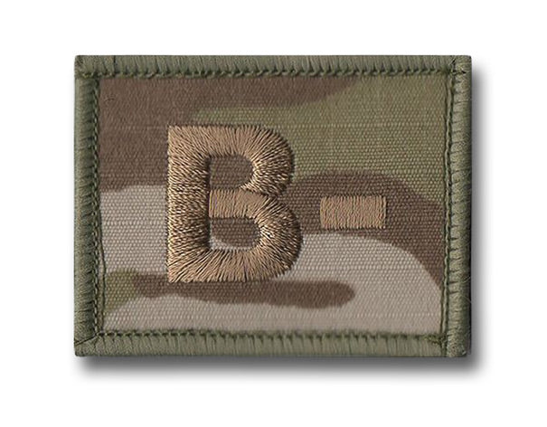 BLOOD GROUP PATCH/BADGE - MULTICAM, B-