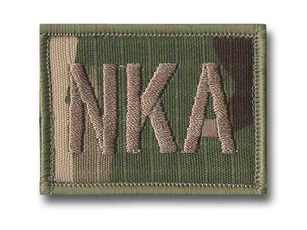 BLOOD GROUP PATCH/BADGE - MULTICAM, NKA
