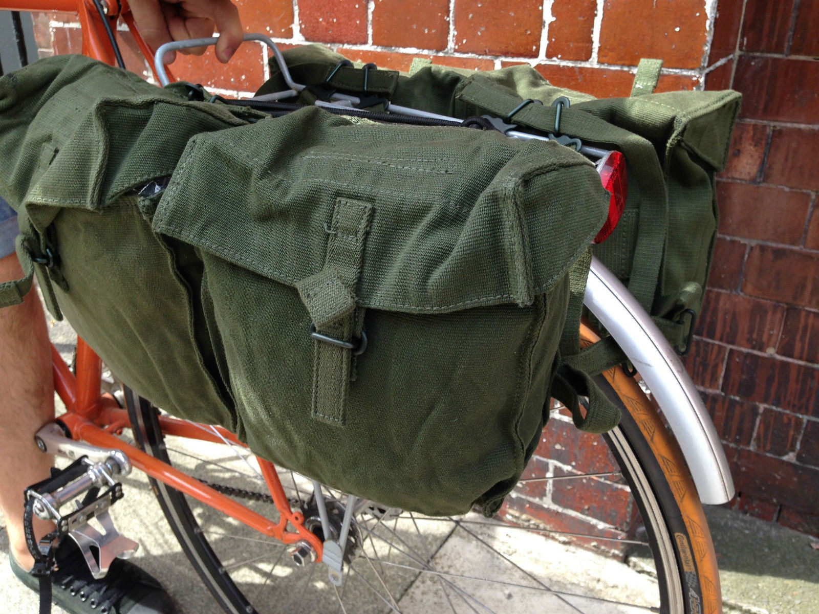 canvas bicycle saddle bags