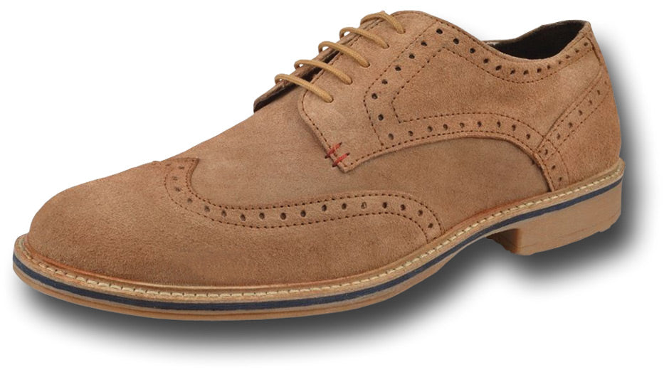 SUEDE 5-EYELET BROGUE SHOES1