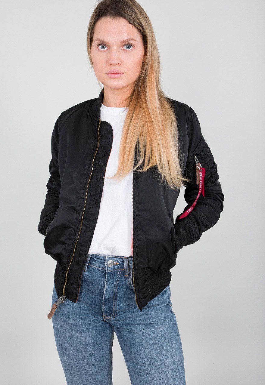 ALPHA MA1 WOMENS SLIM-FIT VF59 - BLACK