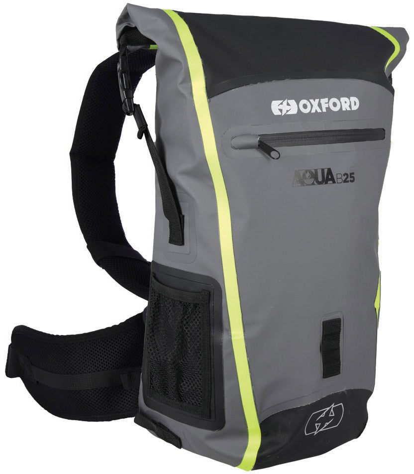 OXFORD AQUA B25 BACKPACK -  BLACK, GREY & FLUORESCENT YELLOW