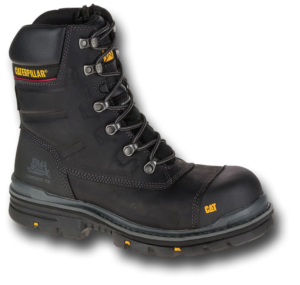 CAT PREMIER 8-INCH WORK BOOTS - BLACK