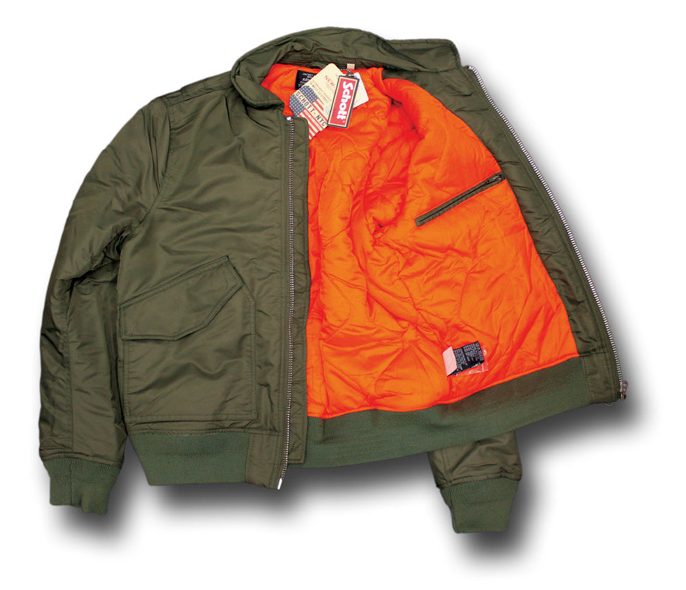 SCHOTT CWU 210 FLYING JACKET - ORANGE LINING