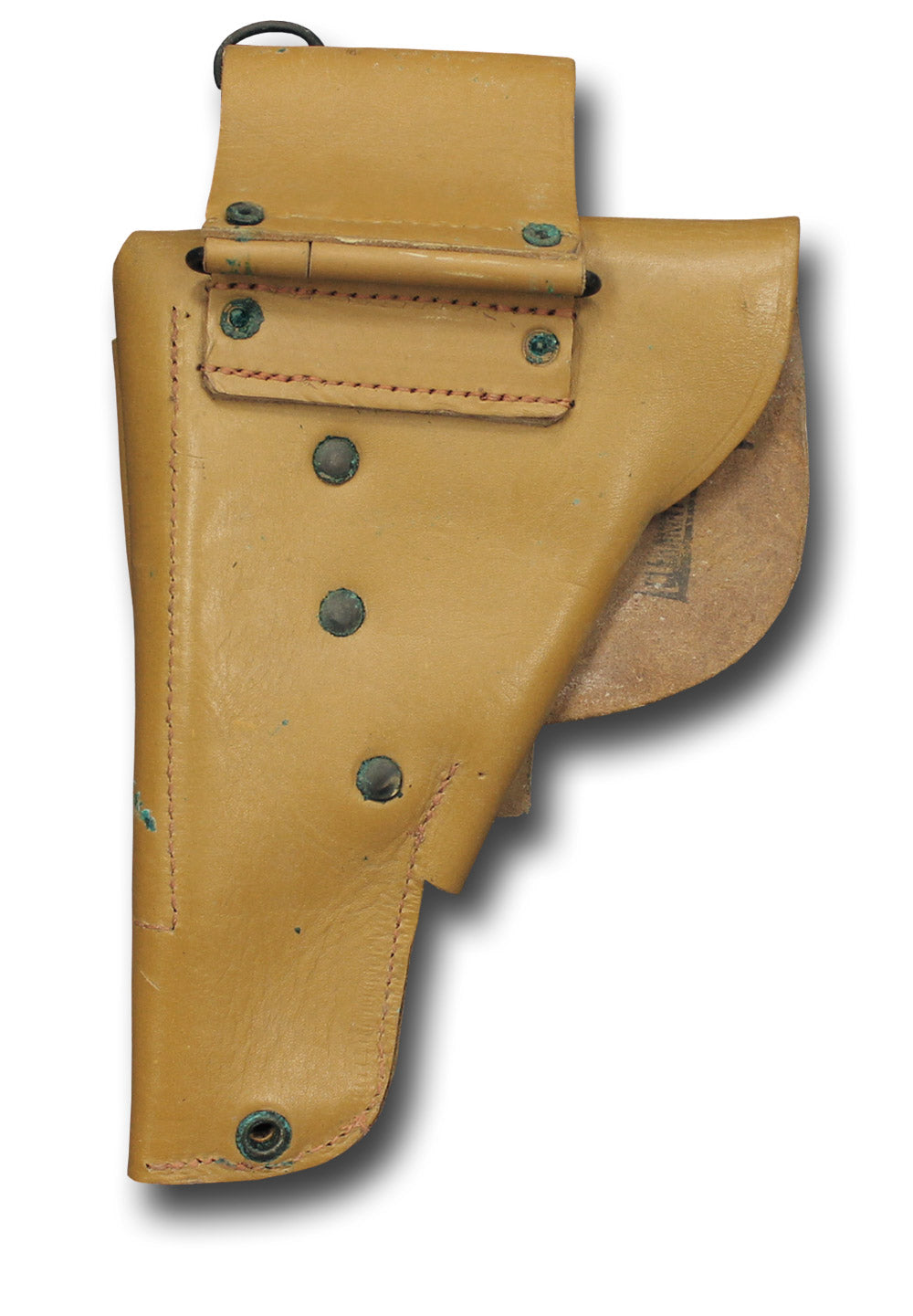 FRENCH MILITARY HOLSTER - TAN DESERT / SINGLE LOOP - BACK