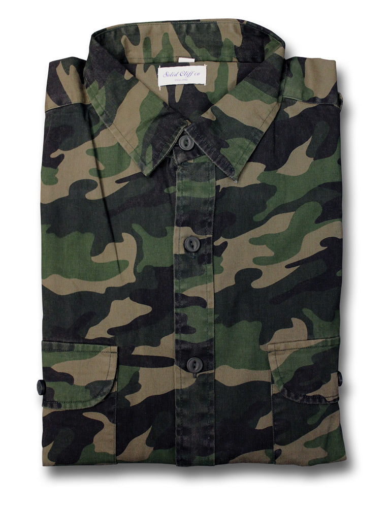 SOLID CLIFF COTTON SHIRT - CAMOUFLAGE
