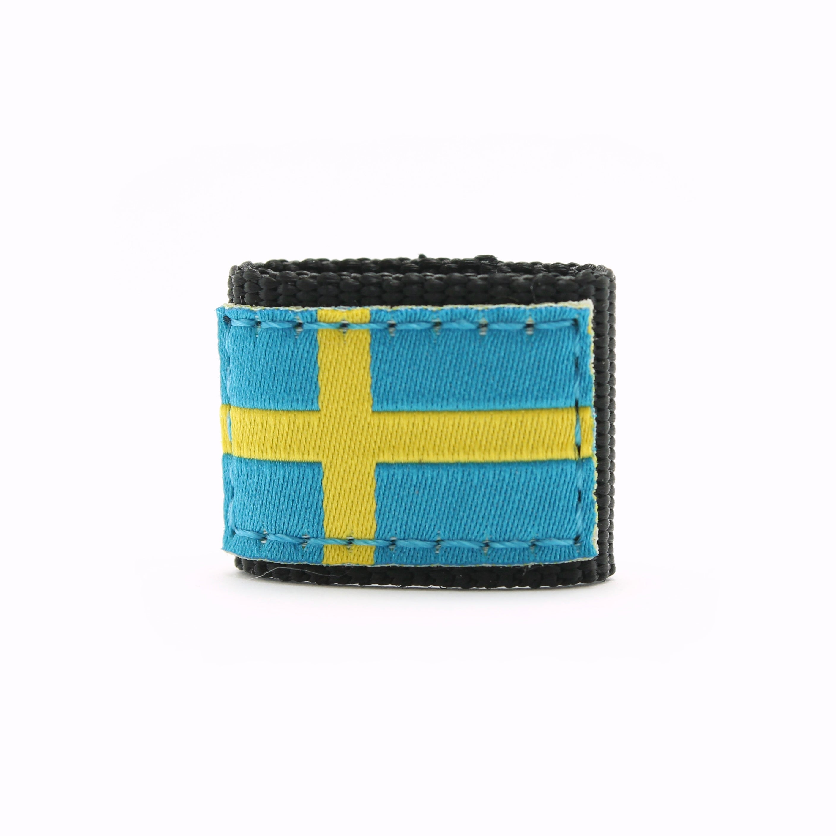 WATCH STRAP LOOP -  SWEDISH FLAG ON BLACK LOOP