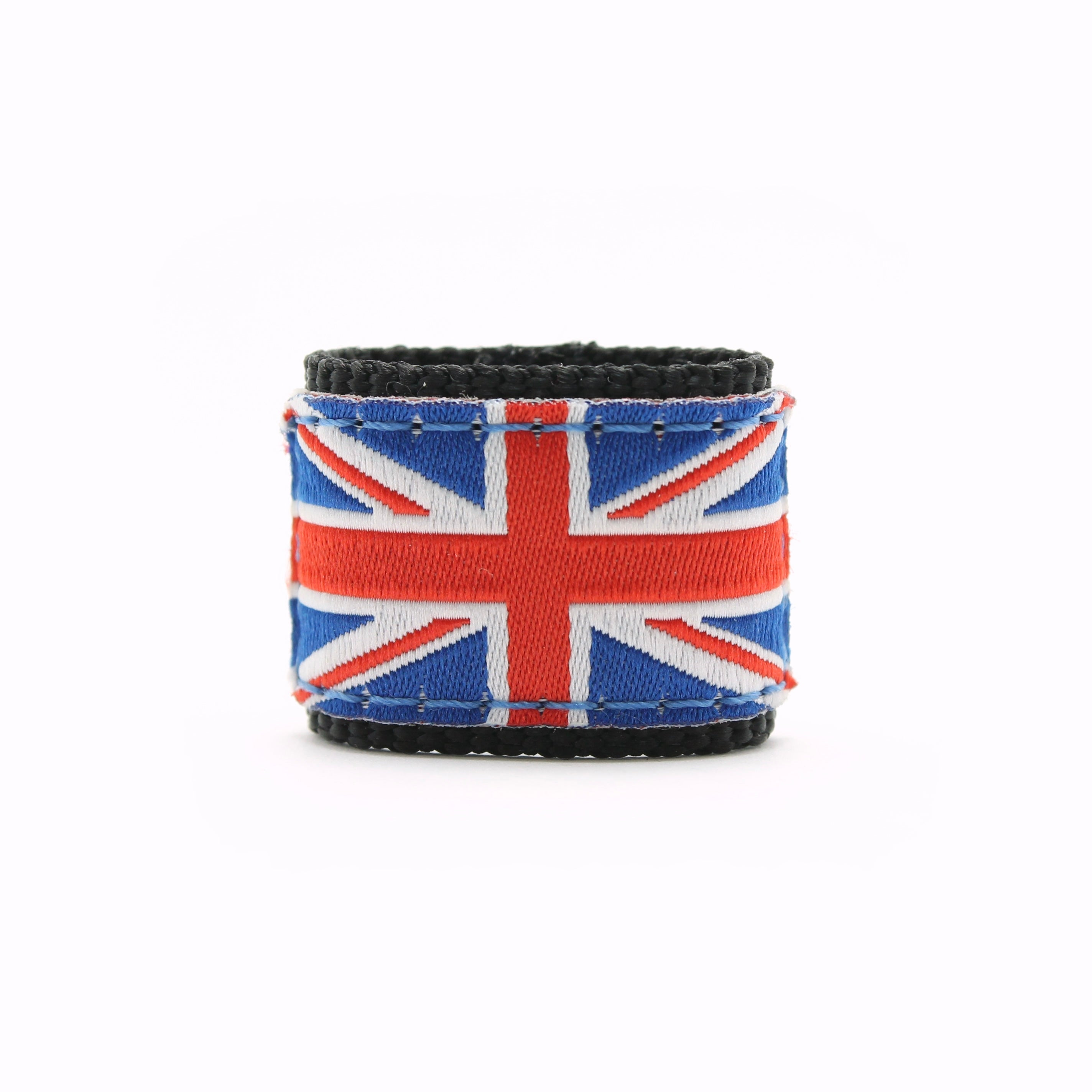 WATCH STRAP LOOP - COLOUR UNION JACK ON BLACK LOOP