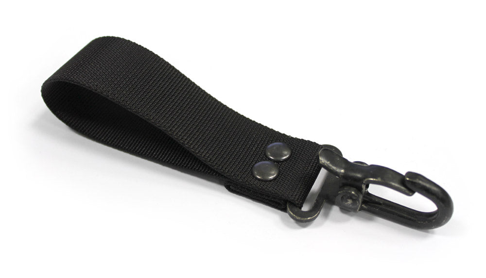 KEY RING HOLDER NYLON WEBBING - BLACK