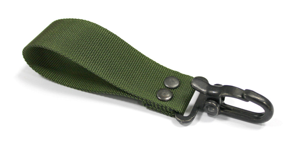 KEY RING HOLDER NYLON WEBBING - GREEN