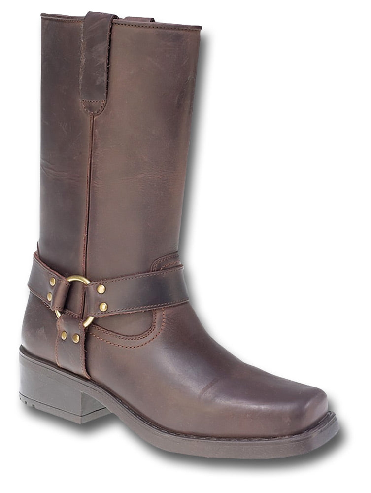 WOODLAND HIGH HARLEY BOOTS - BROWN