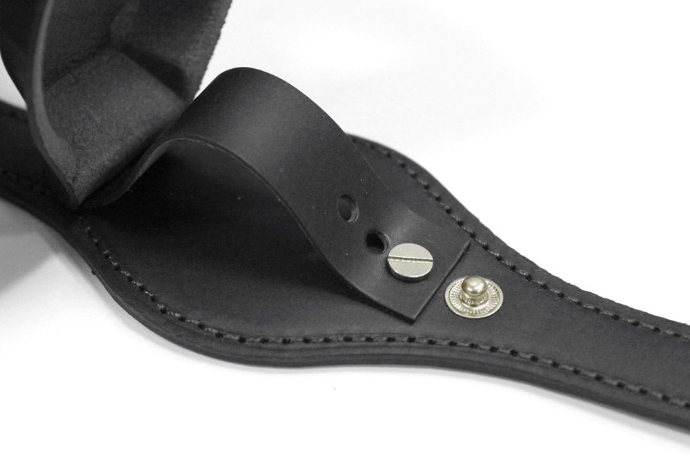 LEATHER WATCH STRAP AND COVER - BLACK