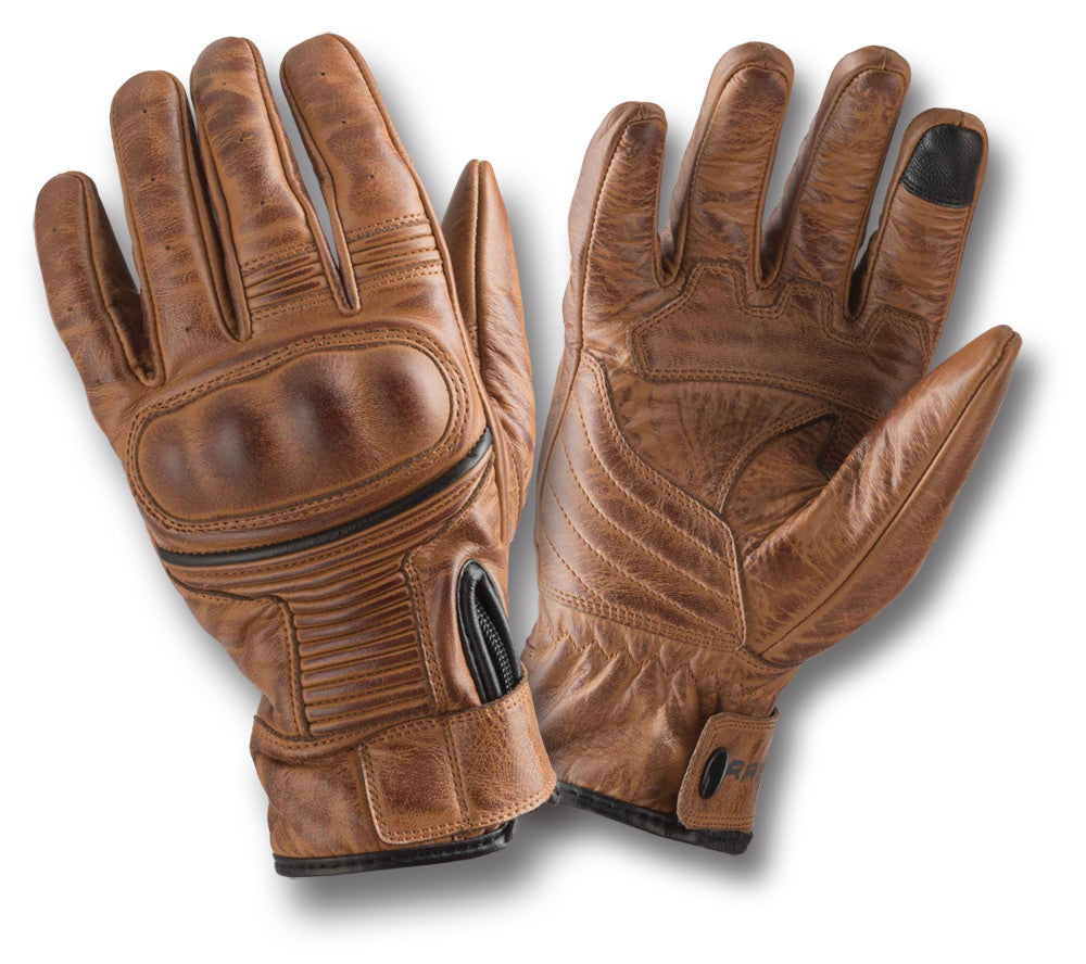 RAYVEN VINTAGE MOTORCYCLE GLOVES - TAN