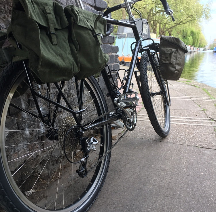 CANVAS REAR BICYCLE PANNIERS