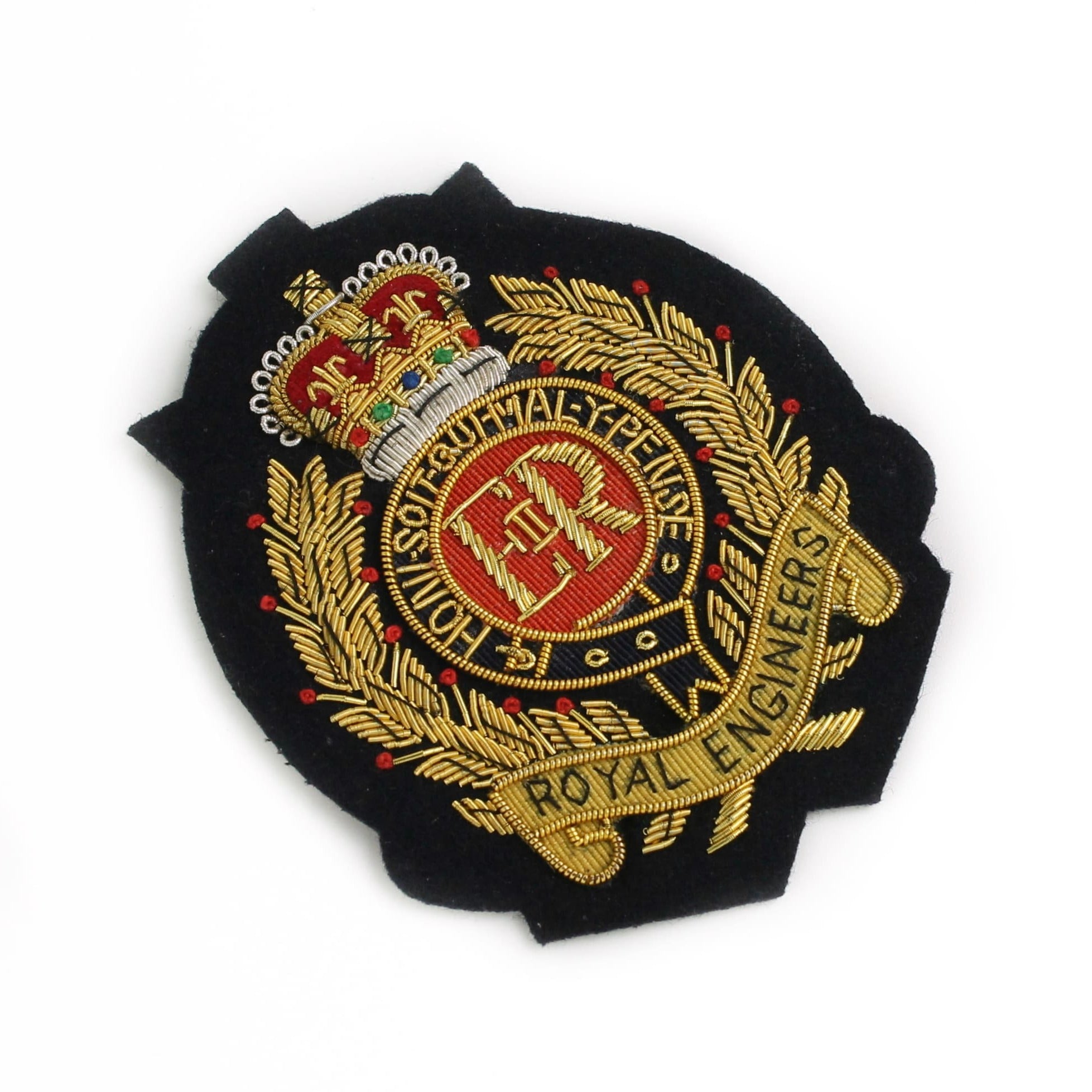 ROYAL ENGINEERS BLAZER BADGE WIRE WITH GOLD LAUREL