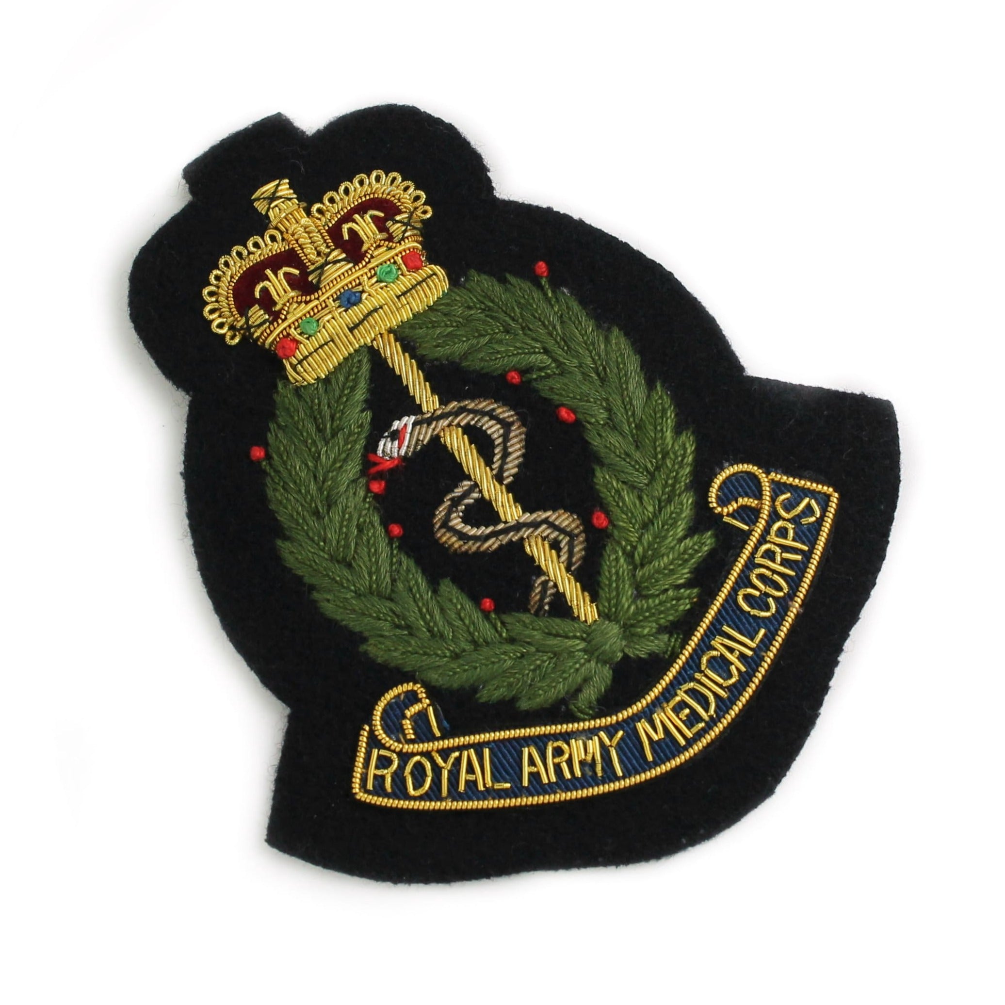 ROYAL ARMY MEDICAL CORPS BLAZER BADGE - WIRE, SHAPED