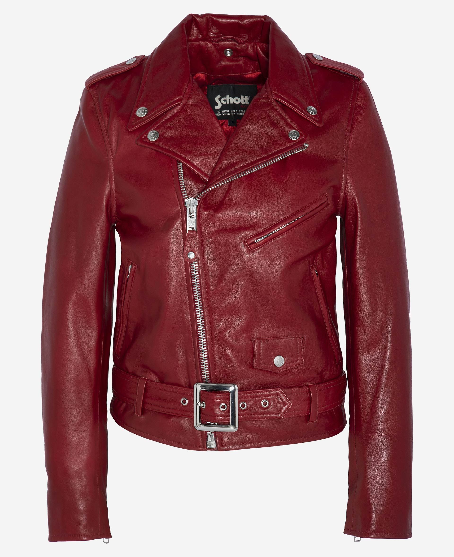 SCHOTT LADIES PERFECTO JACKET RED