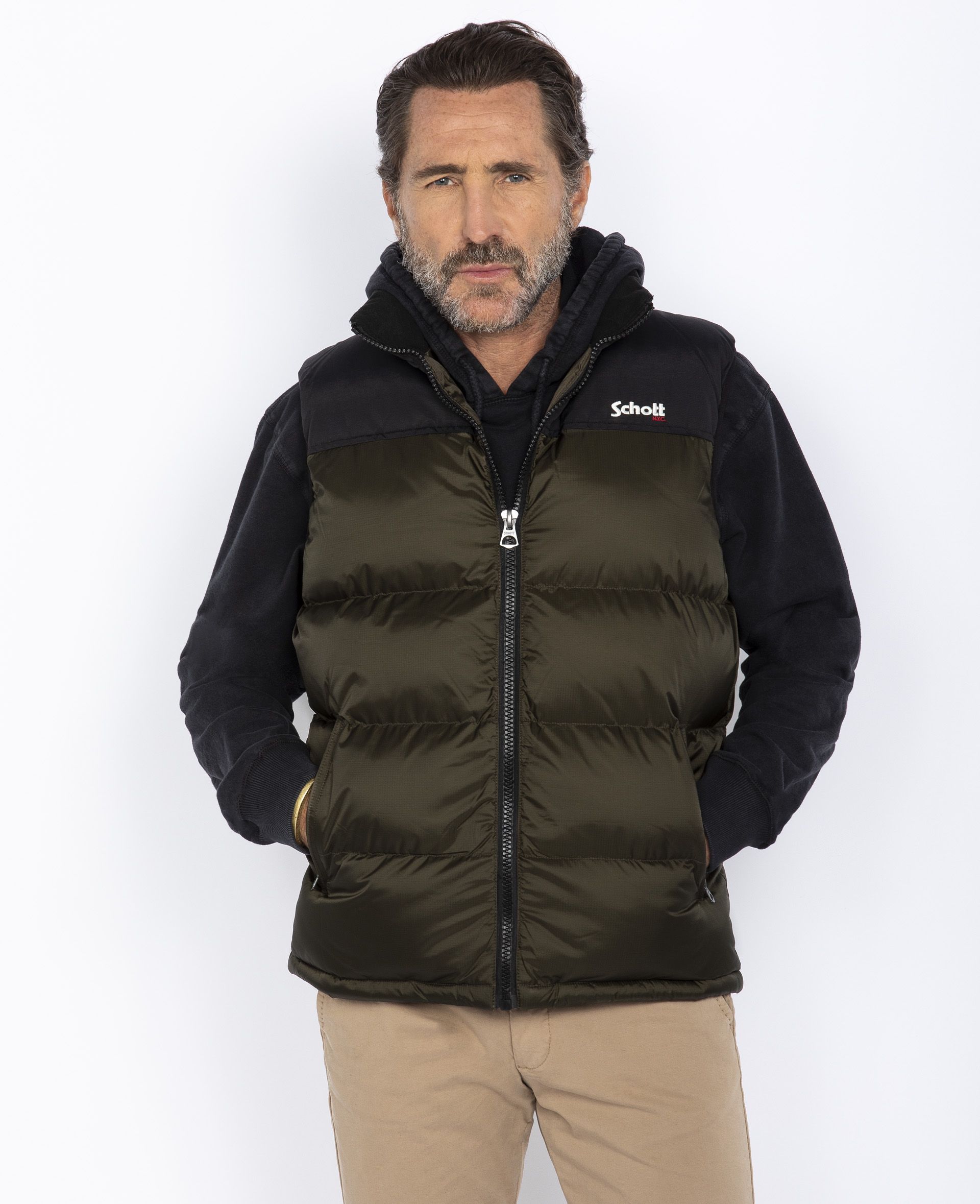 SCHOTT UTAHV SLEEVELESS PUFFER JACKET